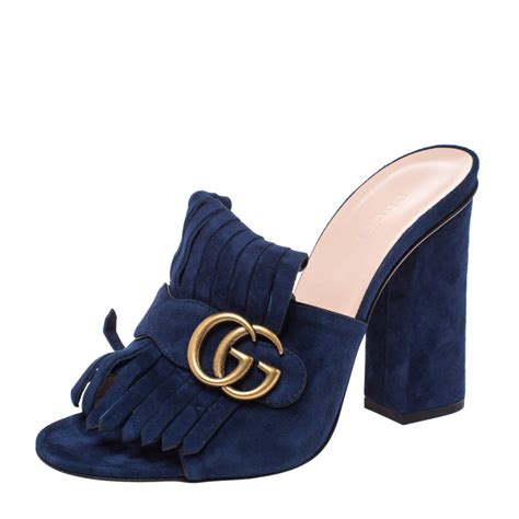 gucci navy sandals|Gucci sandals female.